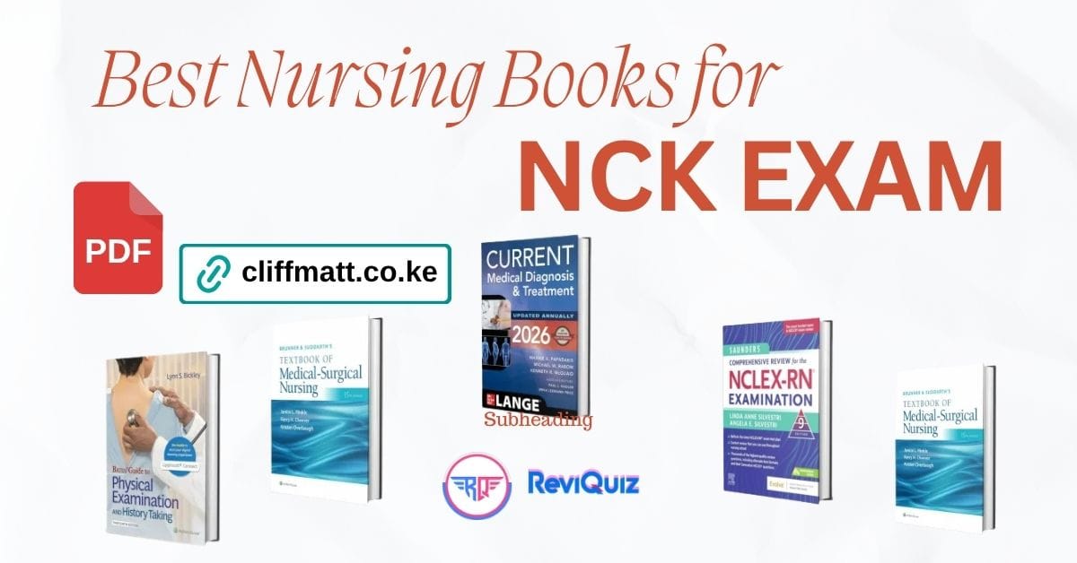 Best nursing books for NCK exam in Kenya — PDF eBooks on Cliffmatt Books
