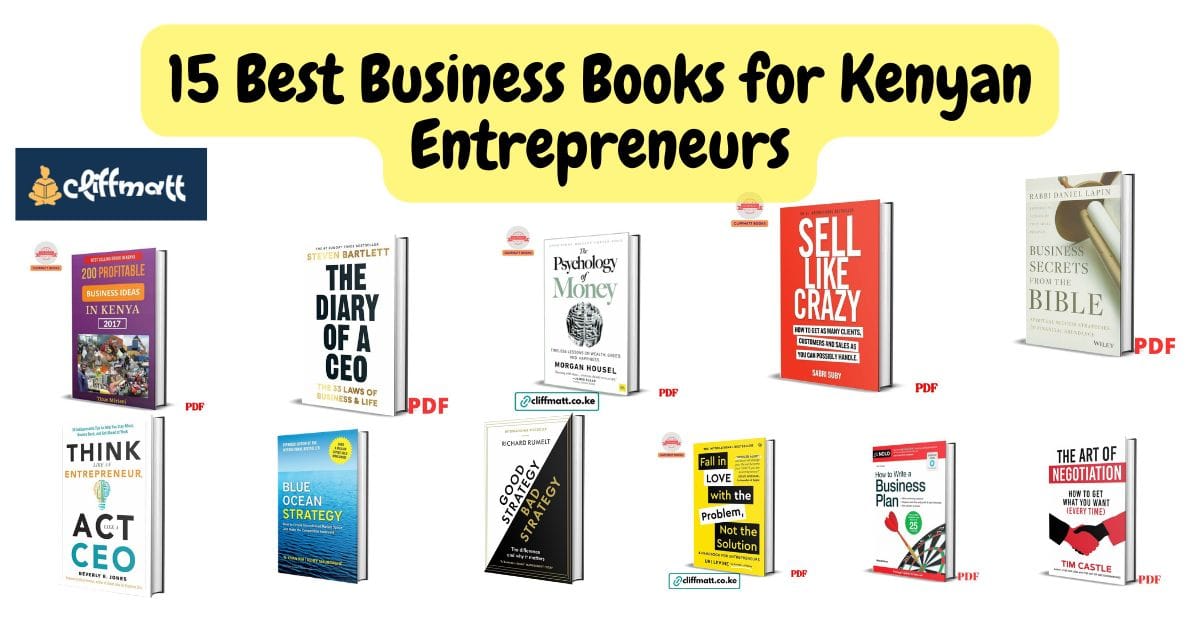 Best business books for Kenyan entrepreneurs in 2026 — PDF download at Ksh 100 via M-Pesa on Cliffmatt Books
